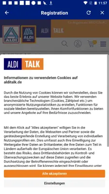 ALDI TALK Registration android App screenshot 0