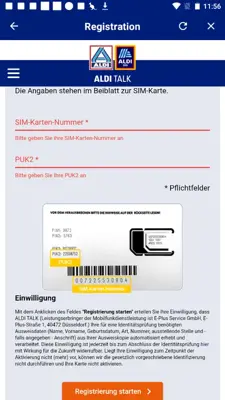 ALDI TALK Registration android App screenshot 6